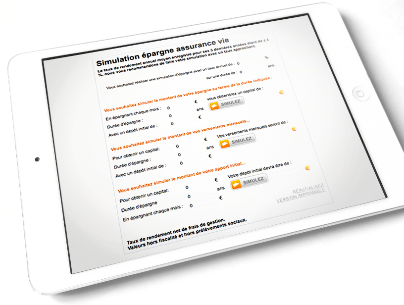 Simulation épargne assurance vie : la calculette en ligne indispensable...