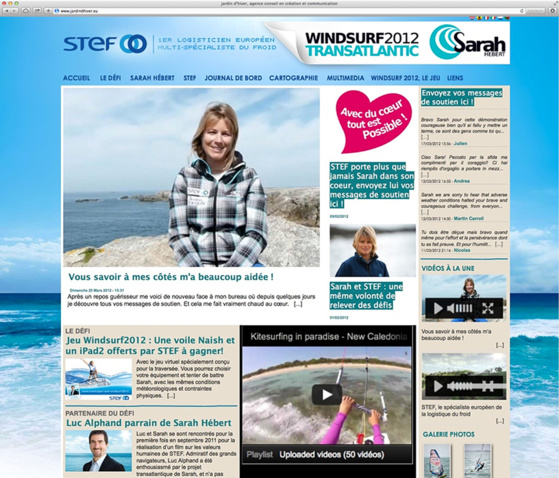 La traversée de l’Atlantique en Windsurf : STEF partenaire de Sarah Hébert La traversée de l’Atlantique en Windsurf : STEF partenaire de Sarah Hébert
