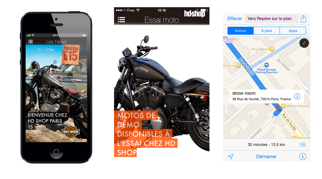 Application Harley-Davidson Iphone Androïd